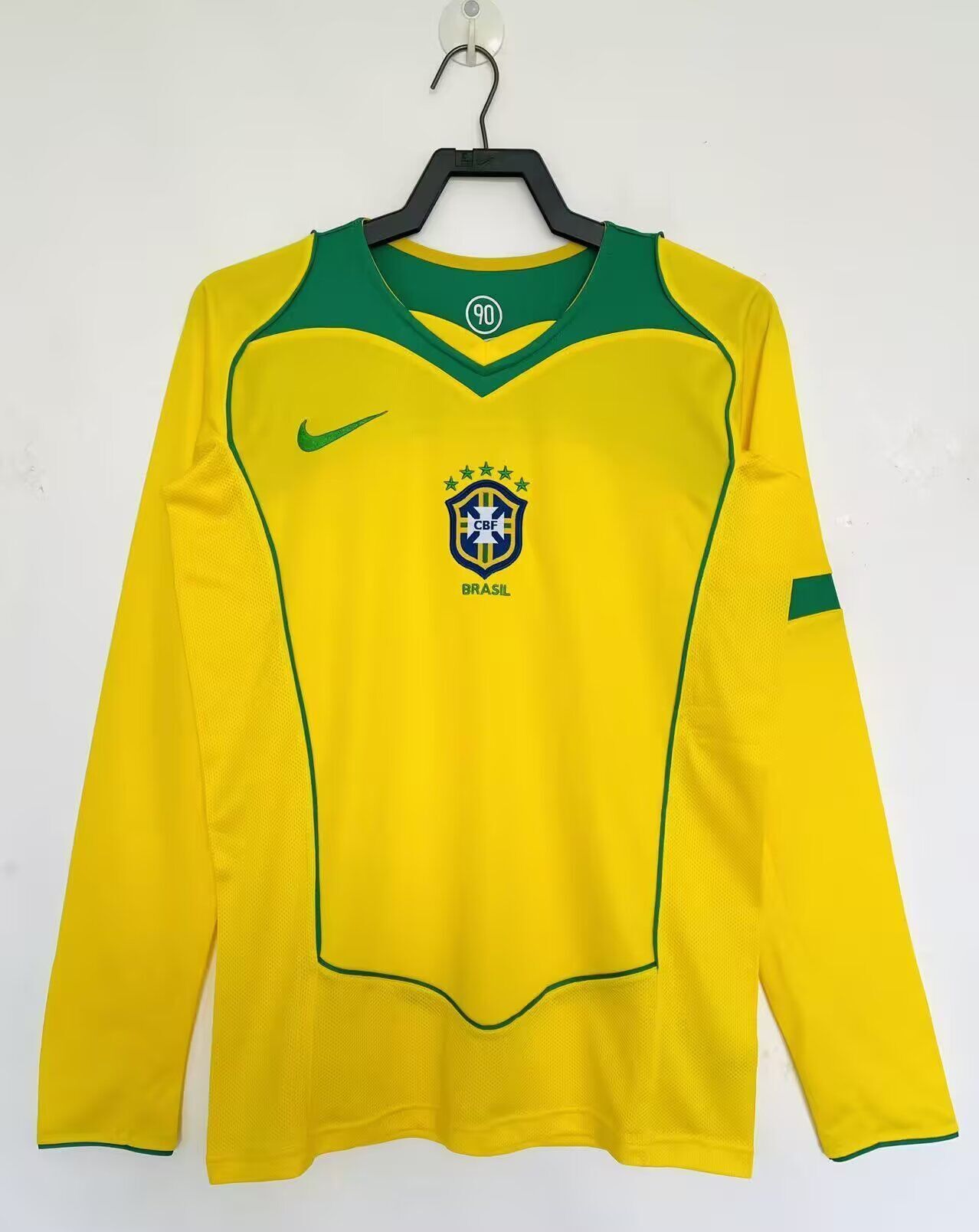 AAA Quality Brazil 2004 Home Long Soccer Jersey